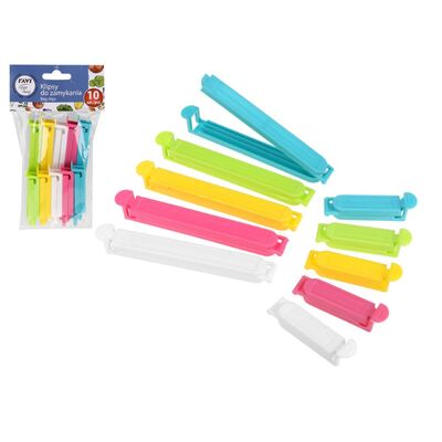 Klipsy do zamykania Wyspa Okazji 10 sztuk wielokolorowy