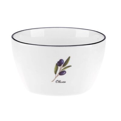Miseczka porcelanowa Prowansja oliwka 350 ml biały