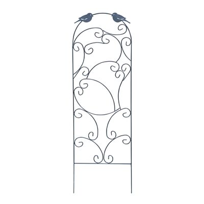 Podpora ogrodowa do roślin PTAKI 118 x 42 cm czarna