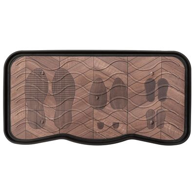 Ociekacz na buty z nadrukiem Footprints Wood Boot Tray 38 x 75 cm wielokolorowy