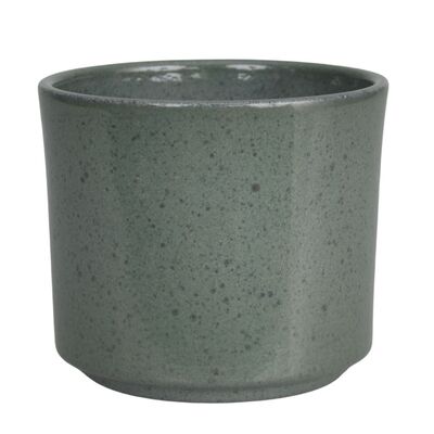 Osłonka cylinder 16 cm kamienny zielony
