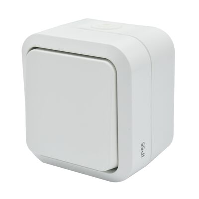 Łącznik 2-biegunowy aqua pro IP55 biały