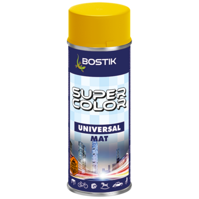 BOSTIK Lakier uniwersalny SUPER COLOR 400 ml żółty mat