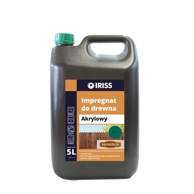 IRISS Impregnat akrylowy do drewna 5 l zielony