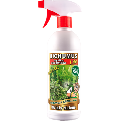 Nawóz Biohumus Life kwiaty zielone mgiełka 500 ml Ekodarpol