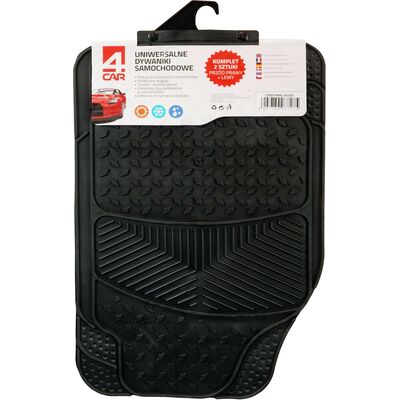 Komplet dywaników PVC korytko przód MULTI-LUX czarne 2 szt. 4CAR