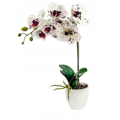 Storczyk sztuczny w doniczce 42 cm biały