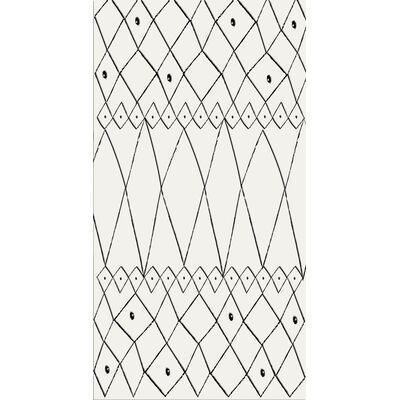 Dywan Casa 80 x 150 cm aztecki biało-czarny