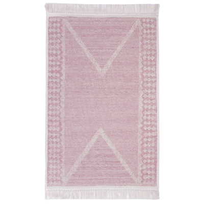 Chodnik dwustronny Elena 75 x 100 cm różowo-czarny