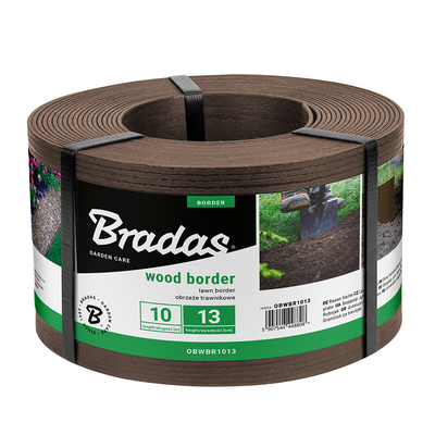 Obrzeże WOOD BORDER 130 x 2,8 mm x 10 m brązowy Bradas
