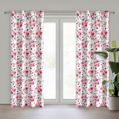 Zasłona gotowa Cecily 140 x 250 cm przelotki wielokolorowy