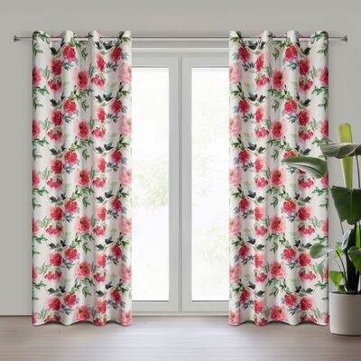 Zasłona gotowa Petra 140 x 250 cm przelotki wielokolorowy