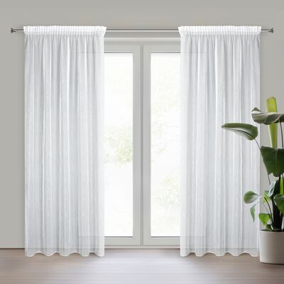 Firanka gotowa Alexi 140 x 280 cm taśma marszcząca biały