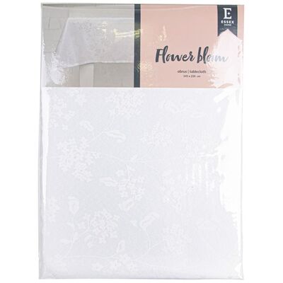 Obrus Flower Bloom 220 x 140 cm biały