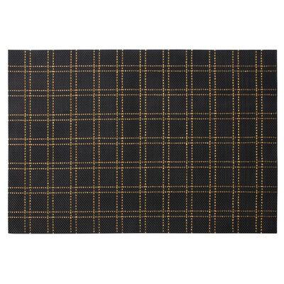 Podkładka Avilia 45 x 30 cm kratka czarno-złoty