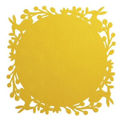 Podkładka Rabbit filcowa kwadratowa 38 x 38 cm żółty