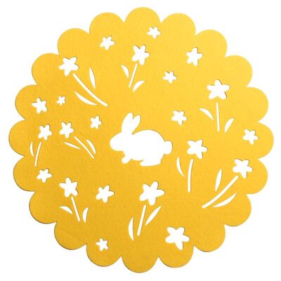 Podkładka Bunny filcowa owalna 38 cm żółty