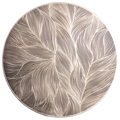 Podkładka Nami okrągła 38 cm czarno-srebrny