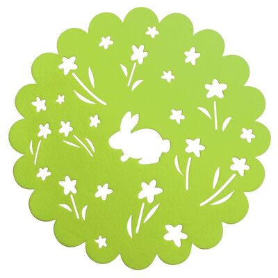 Podkładka Bunny filcowa okrągła 38 cm zielony