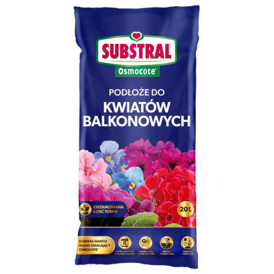 SUBSTRAL Gotowe podłoże Osmocote DO KWIATÓW BALKONOWYCH 20 l