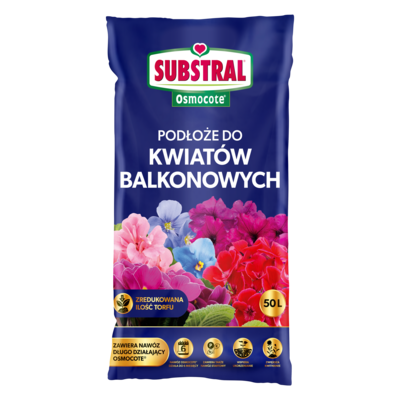 SUBSTRAL Gotowe podłoże Osmocote DO KWIATÓW BALKONOWYCH 50 l