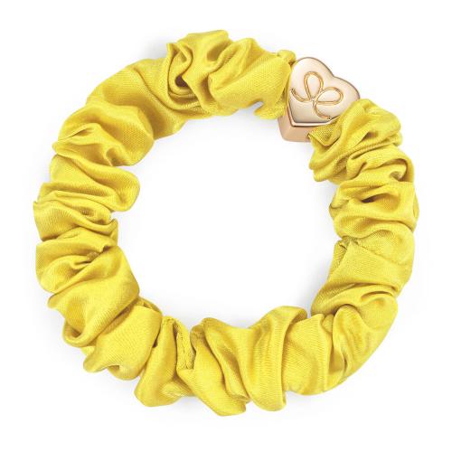 By Eloise London Silk Scrunchie Gold Heart Mellow Yellow Gumka do włosów 1 szt Odcień Mellow Yellow