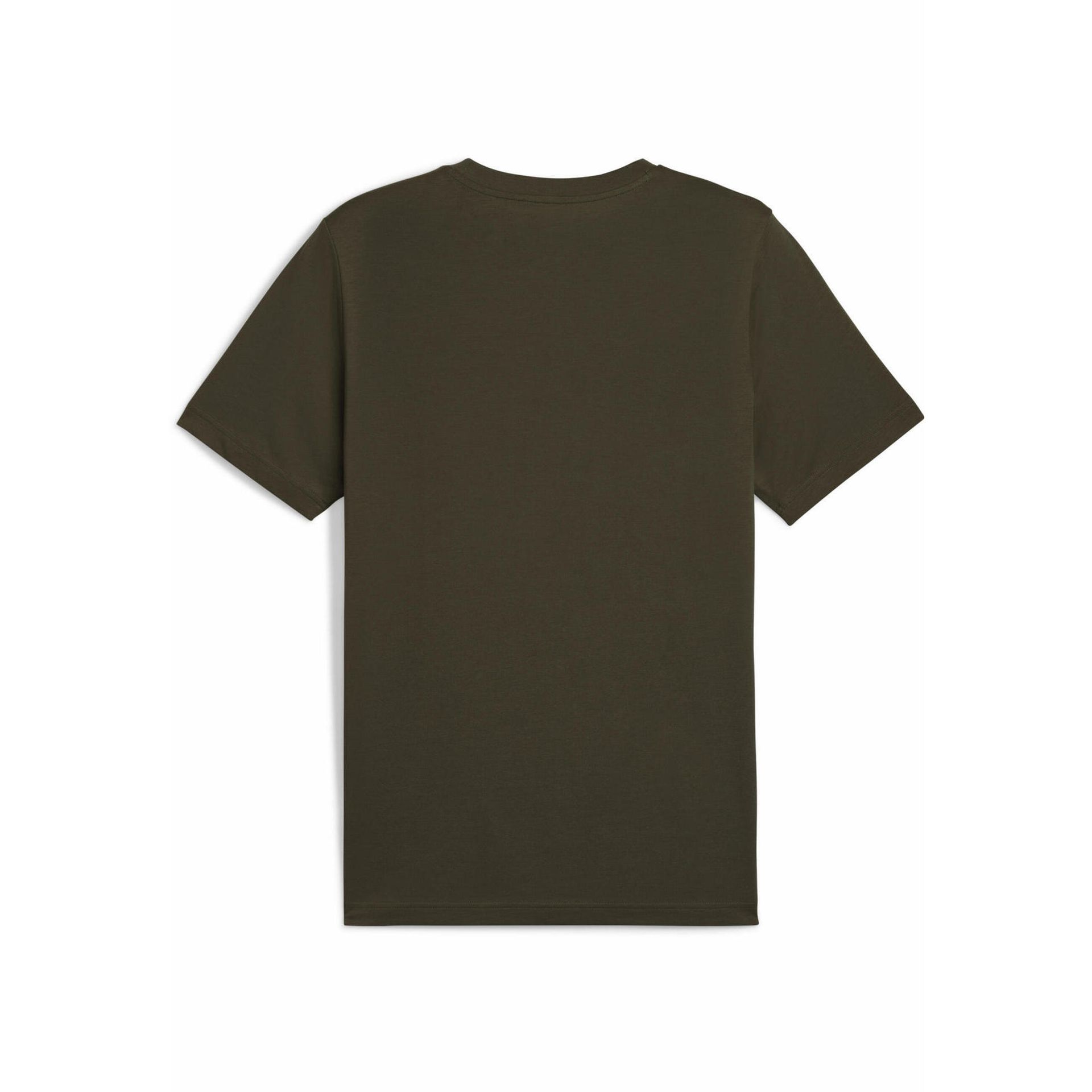 Męska koszulka Essentials z dwukolorowym logo No. 1 PUMA Dark Olive Green