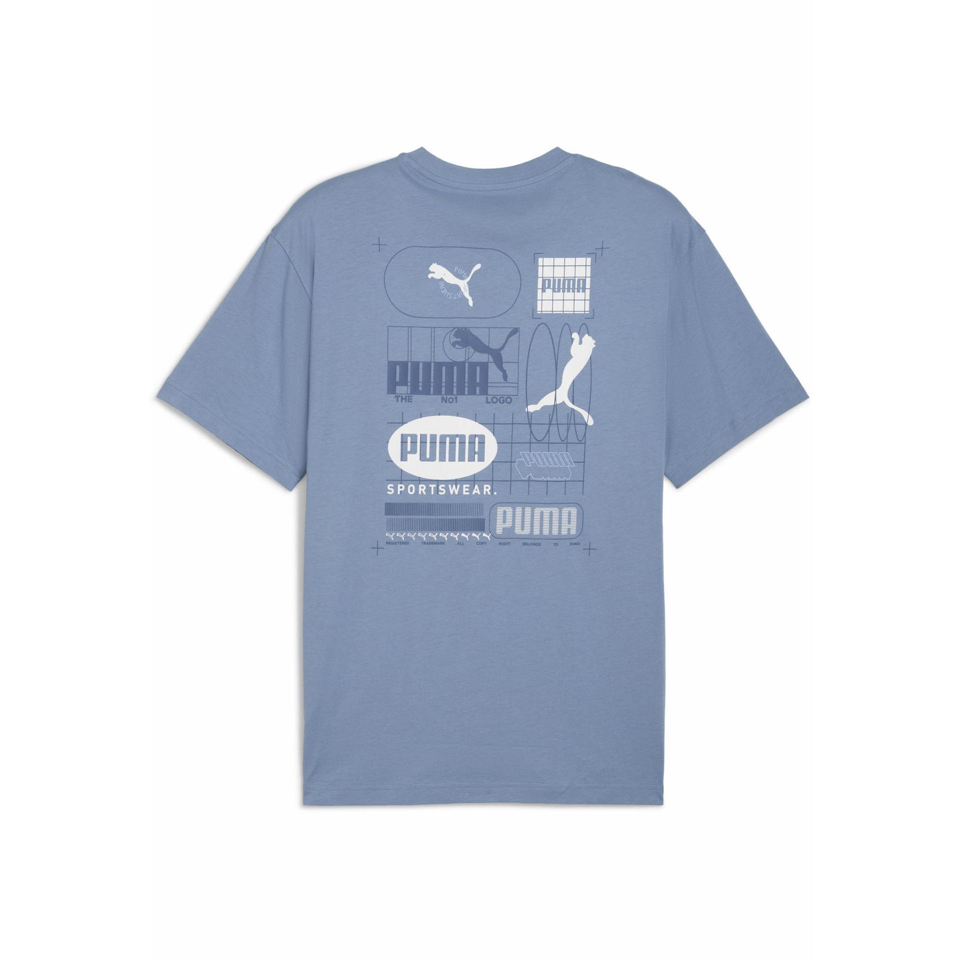 Męska koszulka z grafiką siateczki PUMA Cool Blue