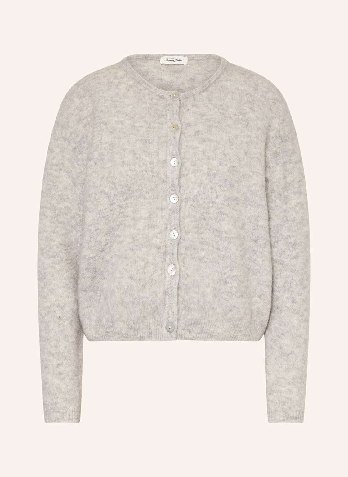 American Vintage Kardigan Z Dodatkiem Alpaki grau