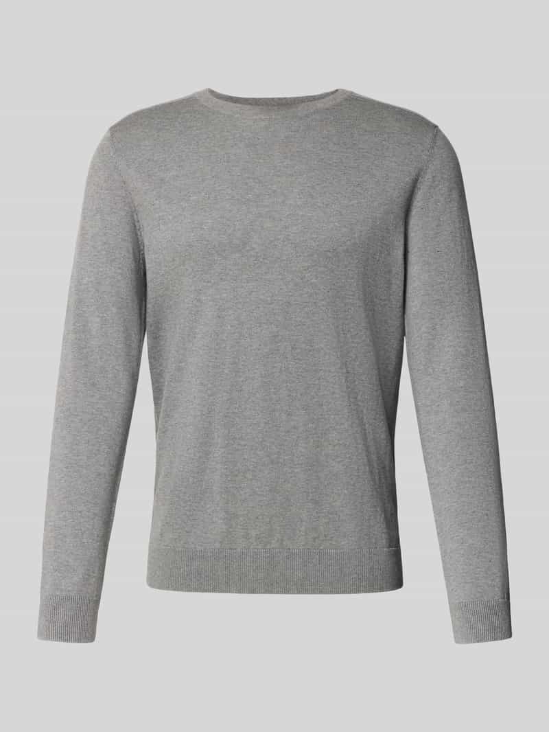 Sweter z dzianiny o kroju regular fit z czystej bawełny model ‘BERG’