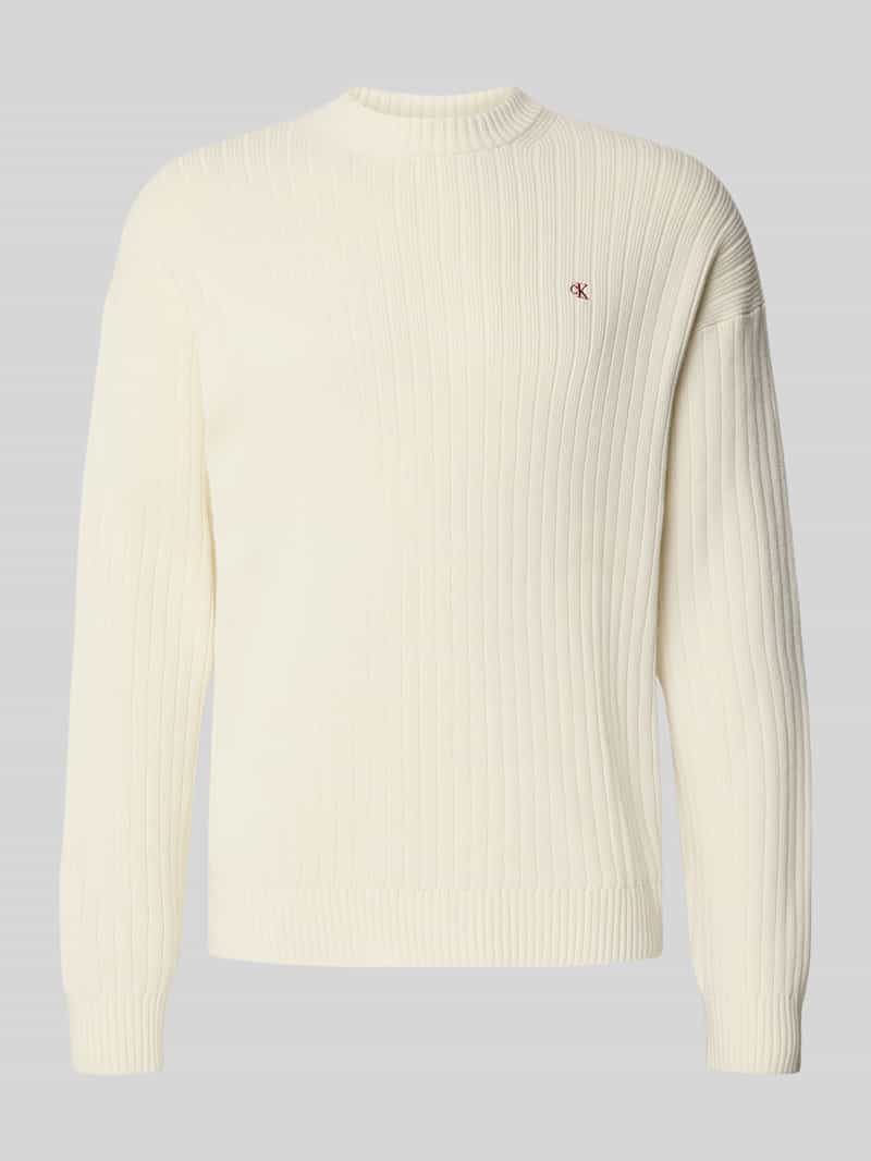 Sweter z dzianiny o kroju oversized z prążkowanymi wykończeniami