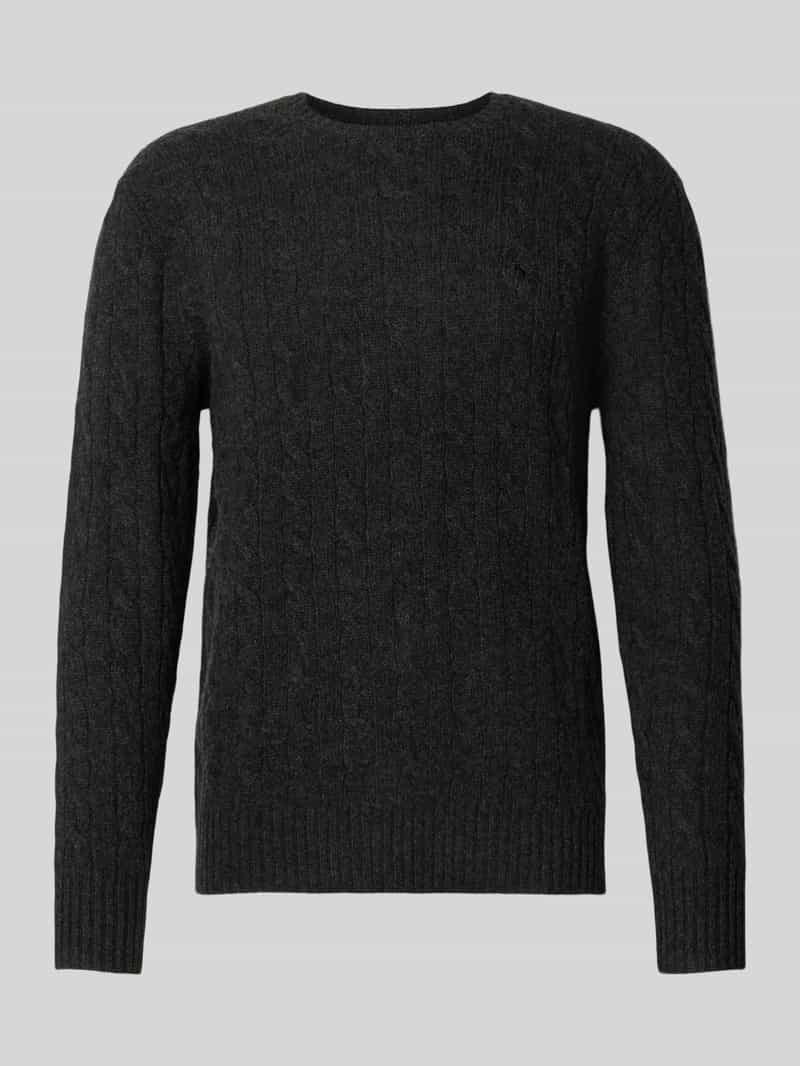 Sweter z dzianiny ze stójką