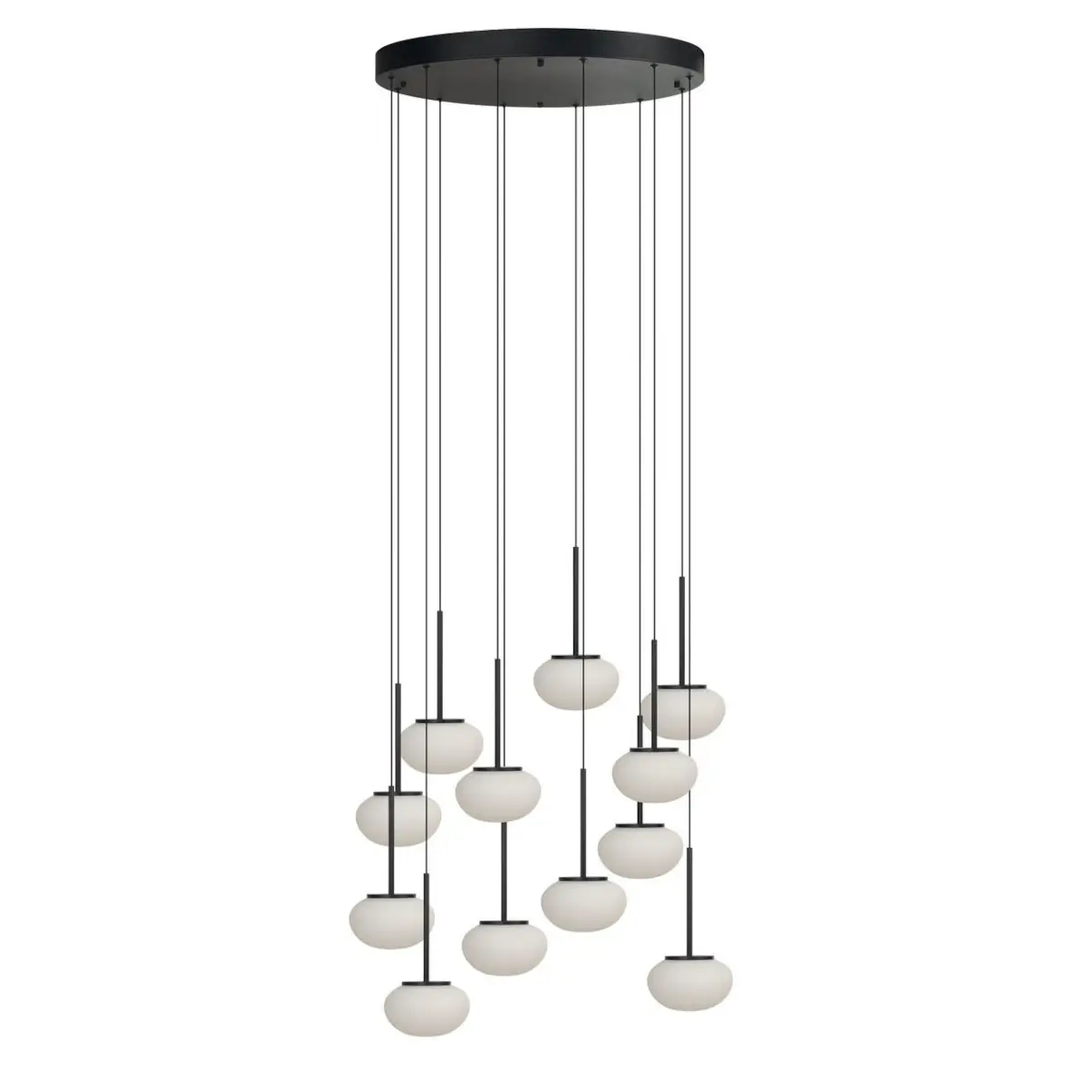Kaskadowa lampa wisząca SERENITY AZ6534 LED 3000K kule białe czarne
