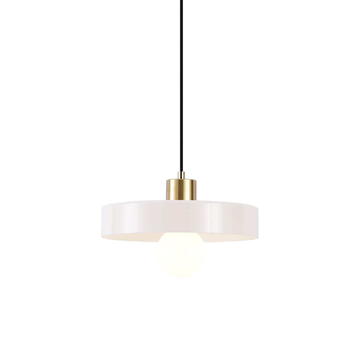 QAZQA Retro Lampa Wisząca Złota z Beżowym Szkłem - Jina