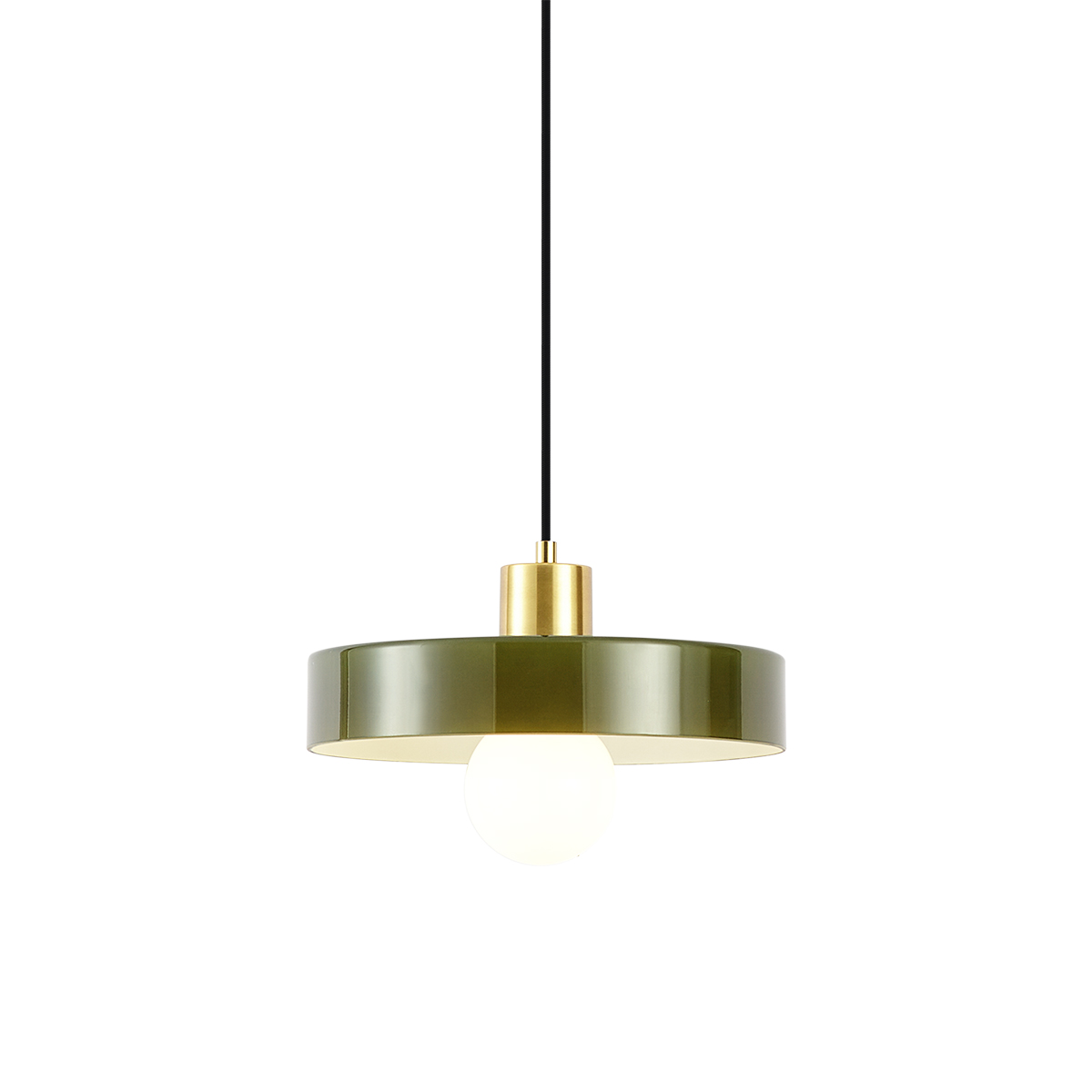 QAZQA Retro Lampa Wisząca Złota z Zielonym Szkłem - Jina