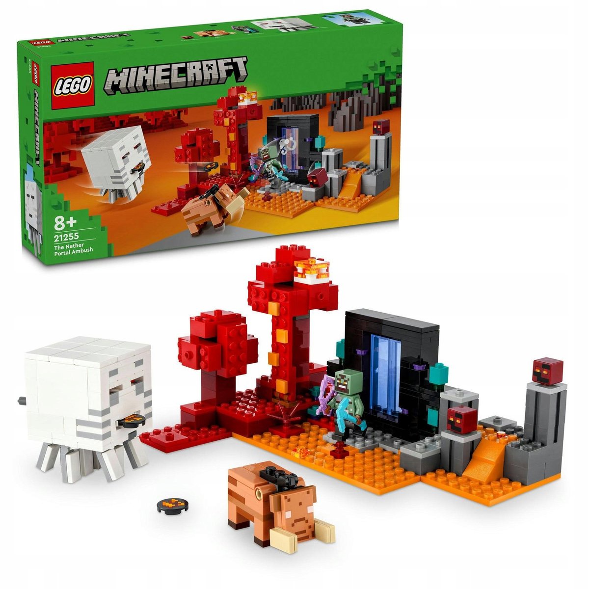 LEGO Minecraft - Portal Netheru Zasadzka Ghast ZESTAW LEGO PREZENT CHŁOPCA DZIEWCZYNKI DZIECI