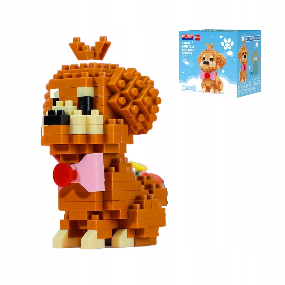 Piesek Mini Pudel, Klocki Konstrukcyjne 199El.