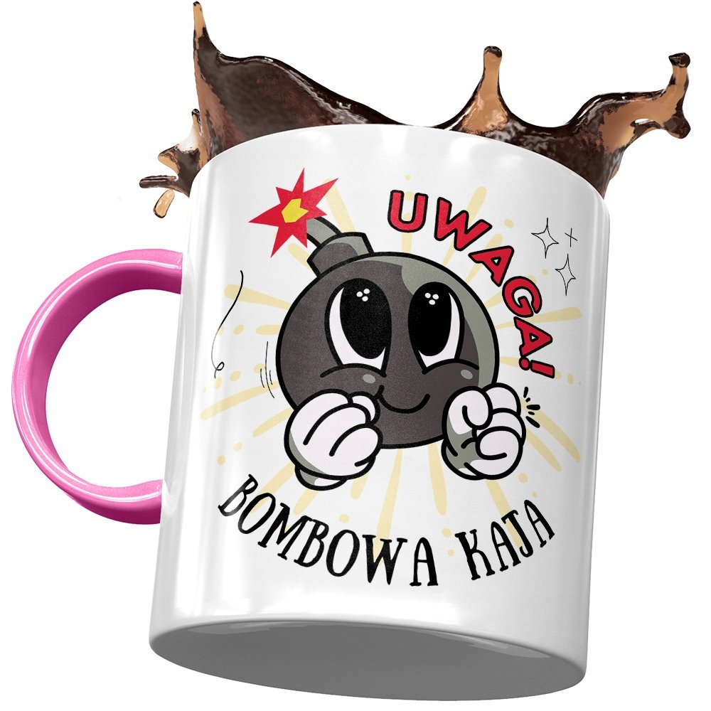 Kubek Różowy Dla Kai Koleżanki Żony na Prezent z Nadrukiem ze Zdjęciem + Opakowanie na prezent (wzór 03)