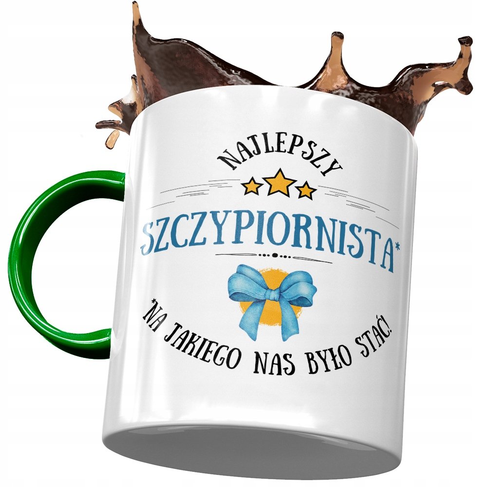 Kubek Zielony Dla Szczypiornisty Najlepszy Prezent z Nadrukiem ze Zdjęciem + Opakowanie na prezent (wzór 03)