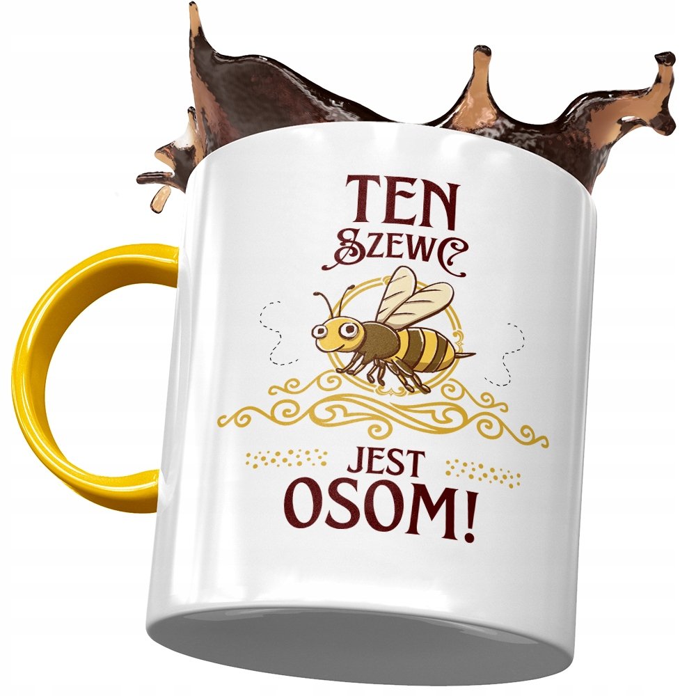 Kubek Żółty Dla Szewca Ten Szewc Jest Osom Prezent z Nadrukiem ze Zdjęciem + Opakowanie na prezent (wzór 03)