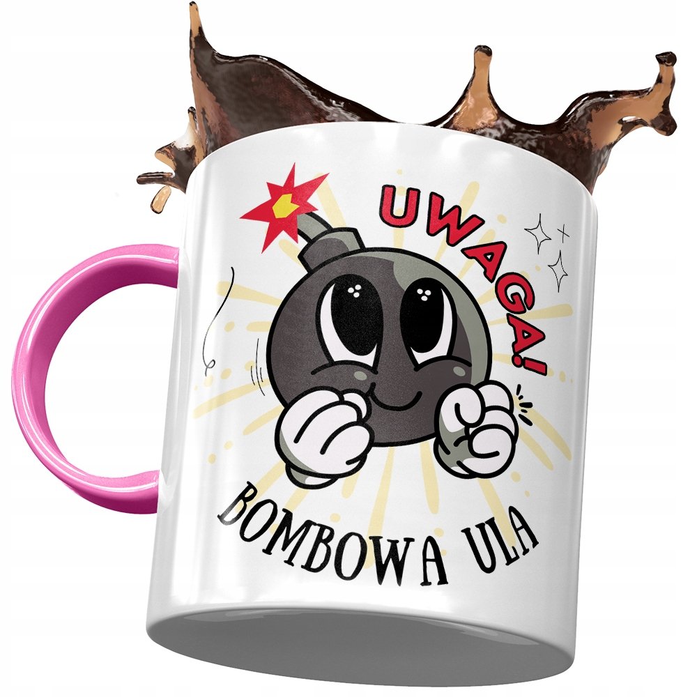 Kubek Różowy Dla Uli Urszuli Przyjaciółki Żony z Nadrukiem ze Zdjęciem + Opakowanie na prezent (wzór 02)