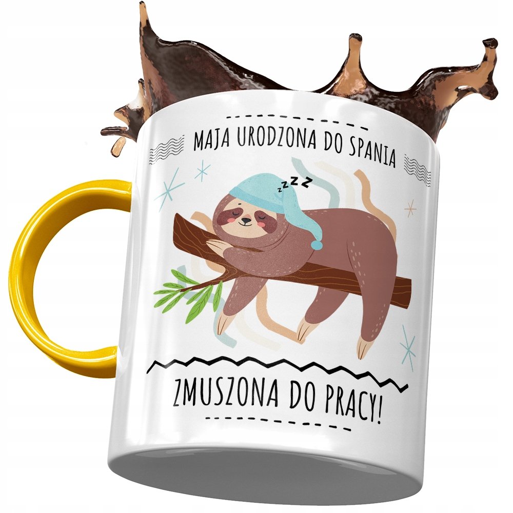 Kubek Żółty dla Mai Koleżanki Przyjaciółki Żony z Nadrukiem ze Zdjęciem + Opakowanie na prezent (wzór 02)