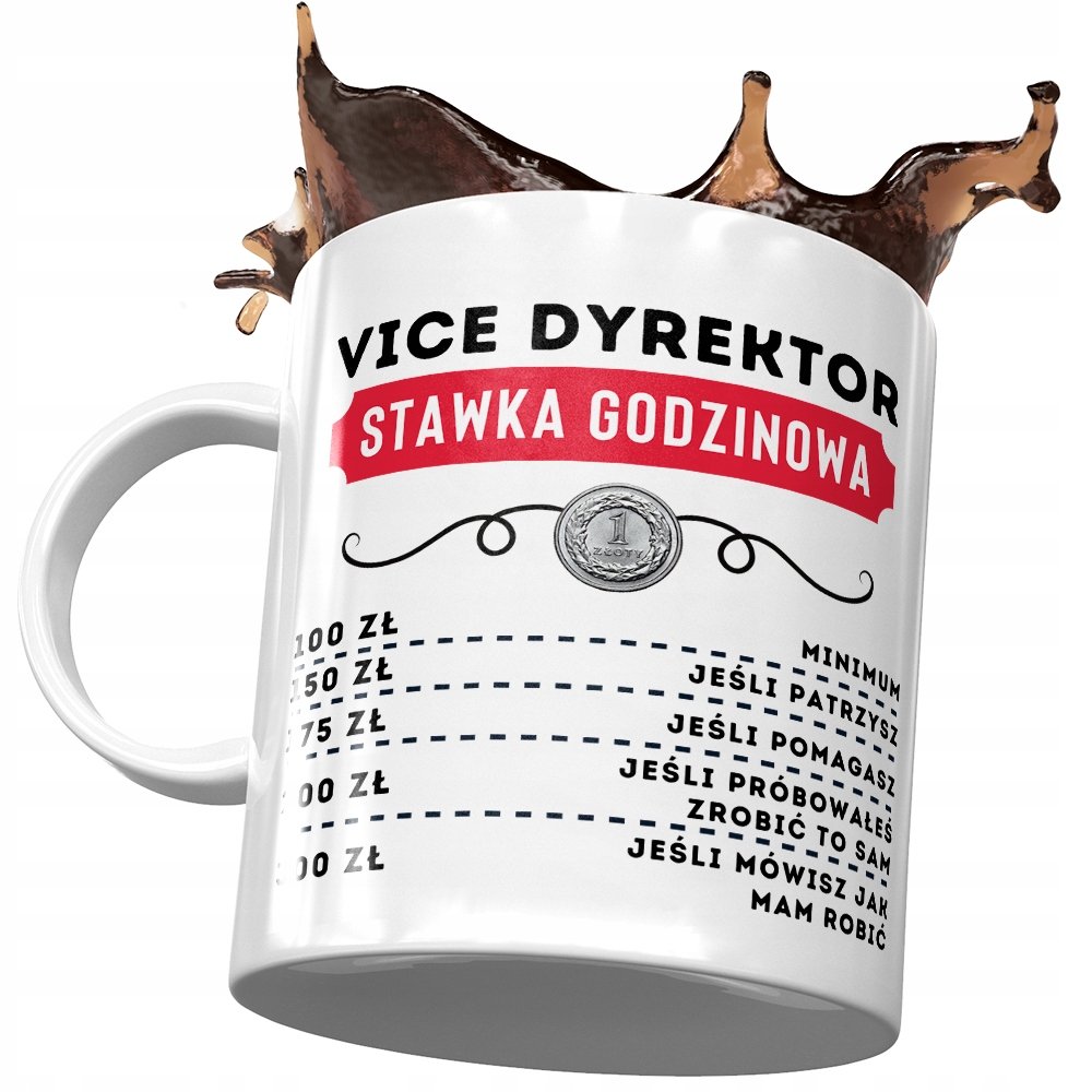 Dla Vice Dyrektora Kubek na Urodziny na Prezent z Nadrukiem ze Zdjęciem + Opakowanie na prezent (wzór 02)