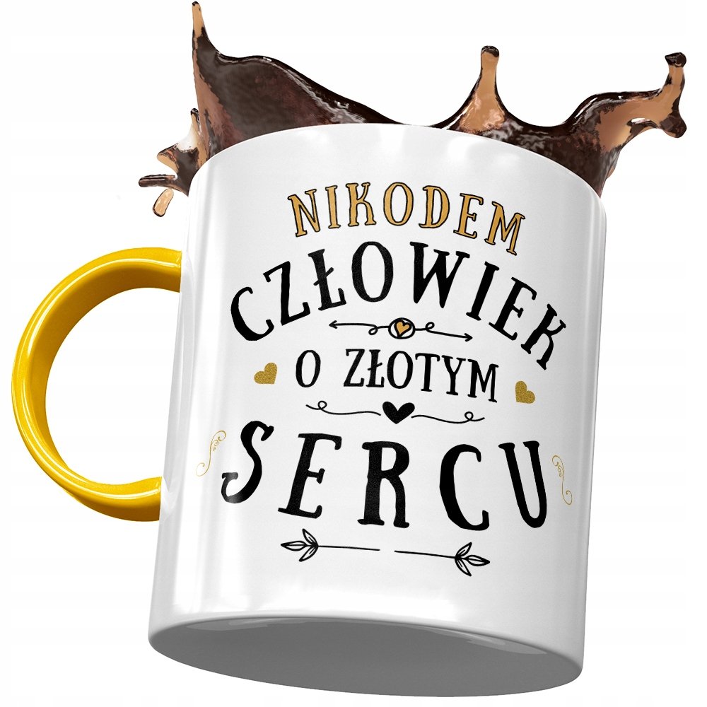 Kubek Żółty Dla Nikodema Nikosia Kolegi Prezent z Nadrukiem ze Zdjęciem + Opakowanie na prezent (wzór 02)