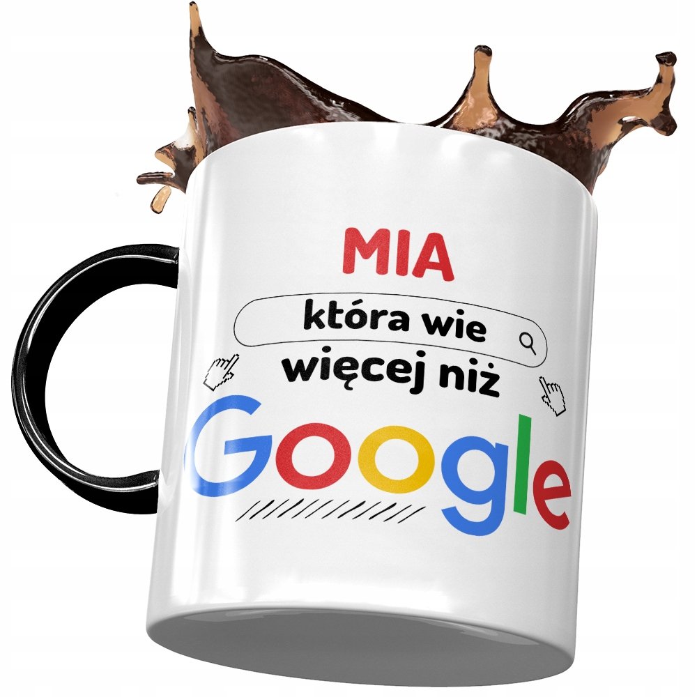 Kubek Czarny Dla Mii Żony Przyjaciółki na Prezent z Nadrukiem ze Zdjęciem + Opakowanie na prezent (wzór 03)