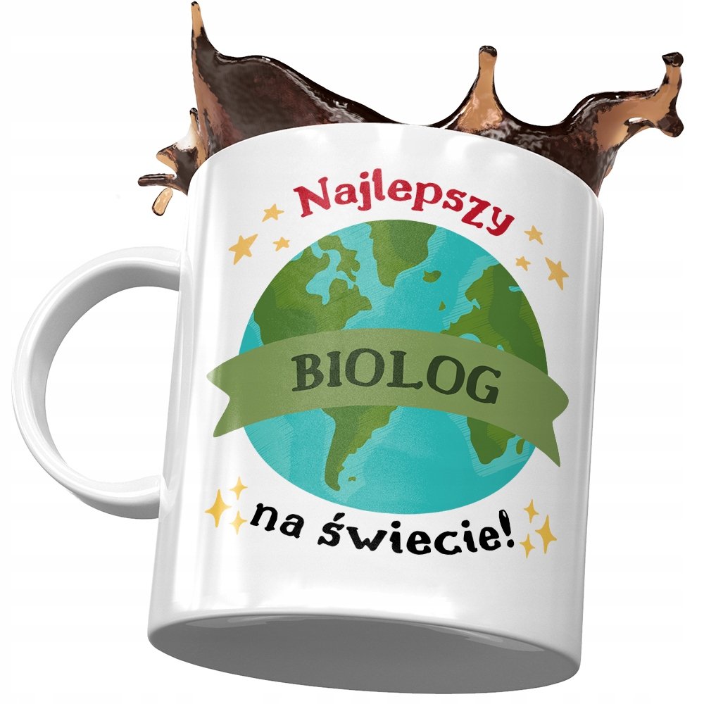 Dla Biologa Kubek na Urodziny Imieniny na Prezent z Nadrukiem ze Zdjęciem + Opakowanie na prezent (wzór 02)