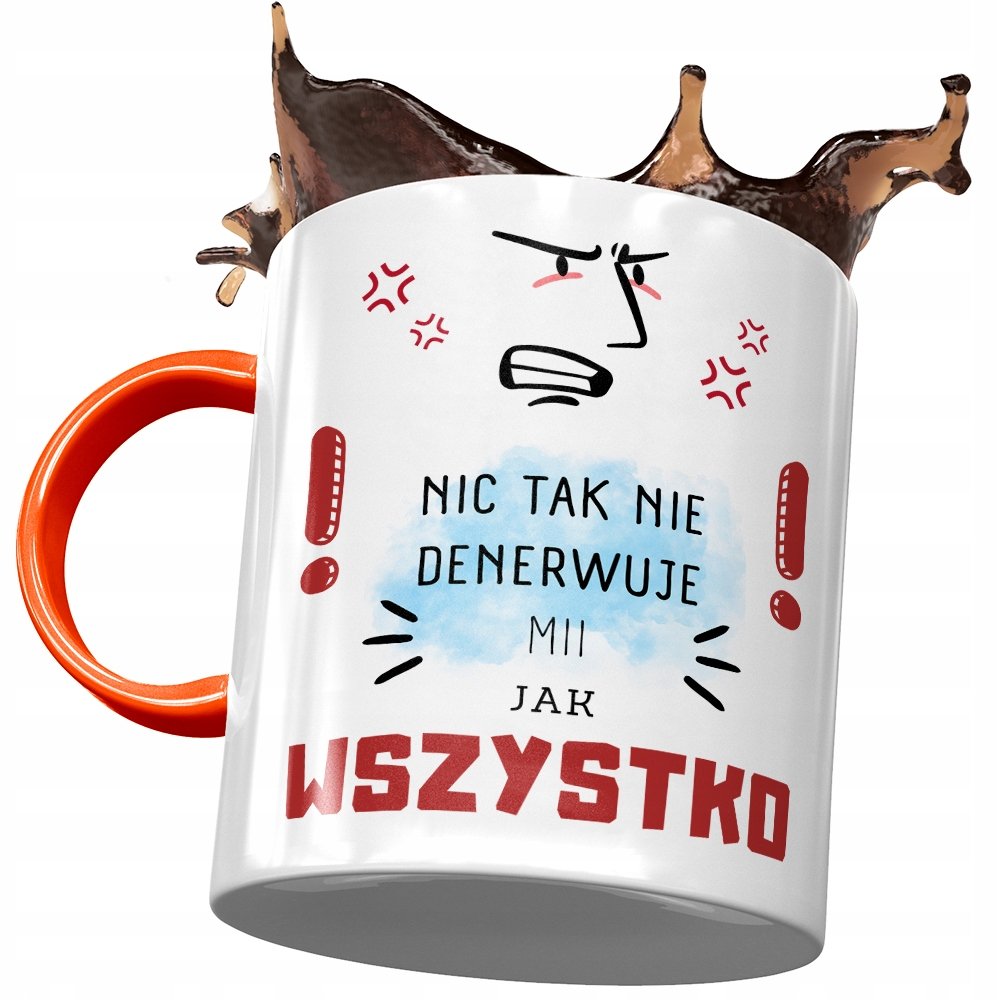 Kubek Pomarańczowy Dla Mii Żony na Prezent z Nadrukiem ze Zdjęciem + Opakowanie na prezent (wzór 02)