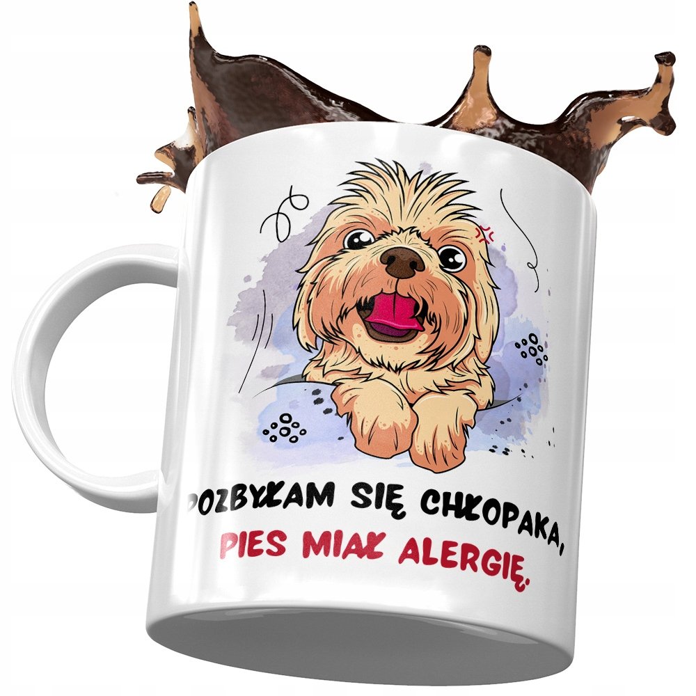 Kubek z Pieskiem Psem Psiakiem Słodki na Prezent z Nadrukiem ze Zdjęciem + Opakowanie na prezent (wzór 02)