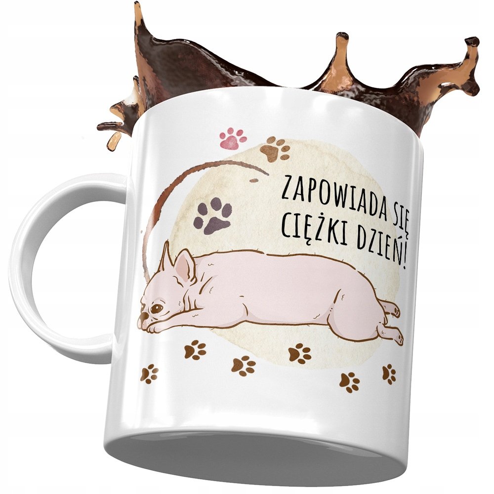 Kubek z Pieskiem Psem Psiakiem Słodki na Prezent z Nadrukiem ze Zdjęciem + Opakowanie na prezent (wzór 02)