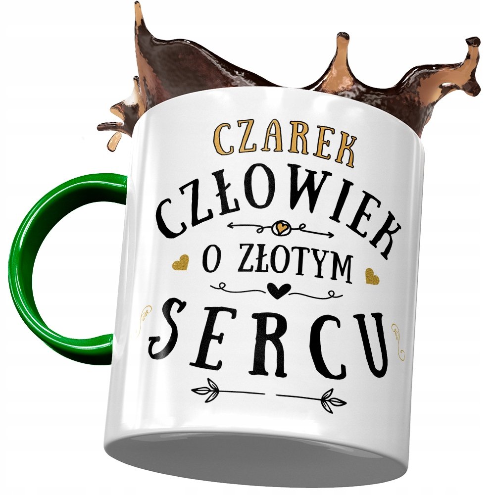 Kubek Zielony Dla Czarka Cezarego na Prezent z Nadrukiem ze Zdjęciem + Opakowanie na prezent (wzór 04)